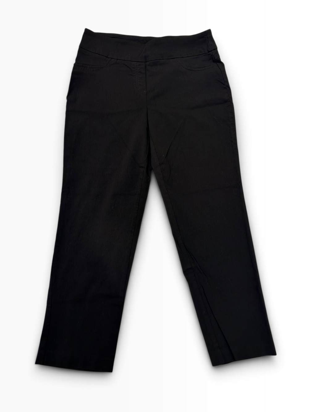 Ruby Rd Petite Black Pull On Straight Leg Stretch Pants Women’s 14P